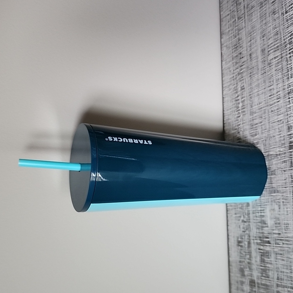 Starbucks 2023 Spring Two Tone Blue Geometric Scalloped SS Tumbler